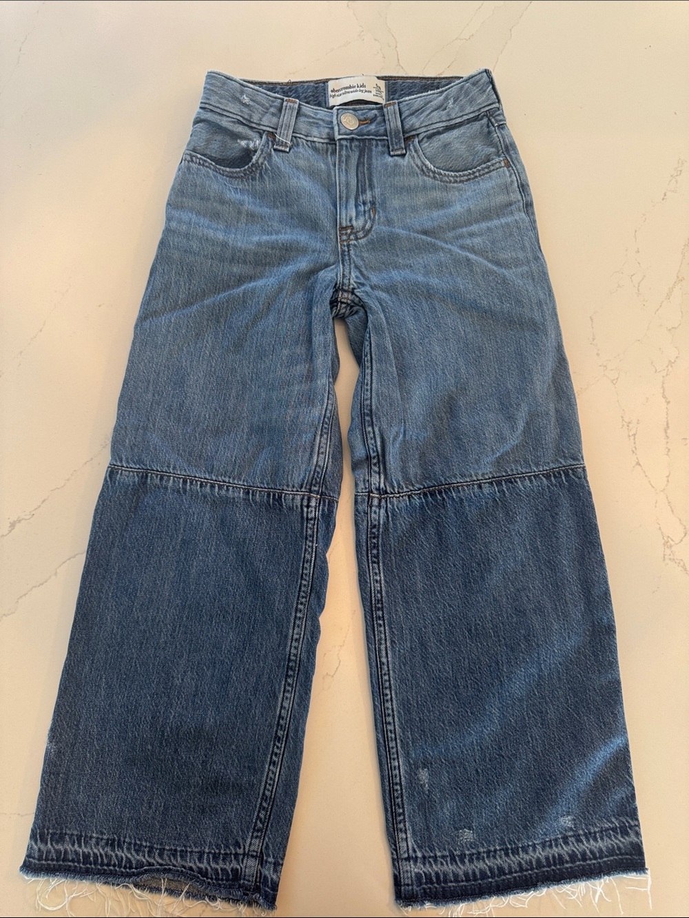 abercrombie kids Two-Tone Blue Wide-Leg Jeans